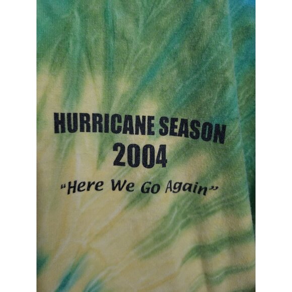 "I SURVIVED" HURRICANE SEASON 2004 Tie Dye T Shirt SZ M Charley Frances Ivan FL - Picture 5 of 9
